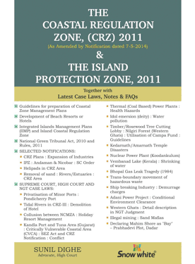  Buy THE COASTAL REGULATION ZONE (CRZ), 2011 & THE ISLAND PROTECTION ZONE, 2011